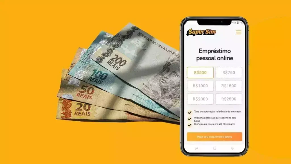 Empréstimo online SuperSim – Aprova até negativados (Imagem: Reprodução)
